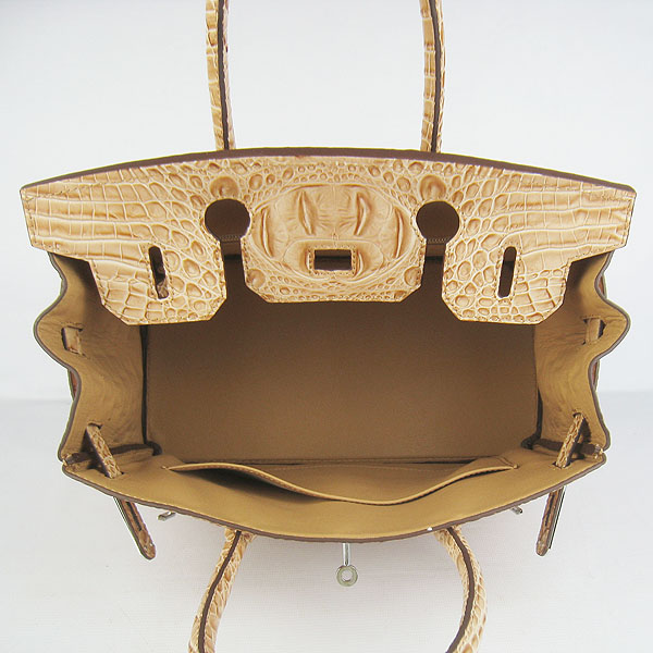 Replica Hermes Birkin 30CM Crocodile Head Veins Bag Earth Yellow 6088 On Sale - Click Image to Close